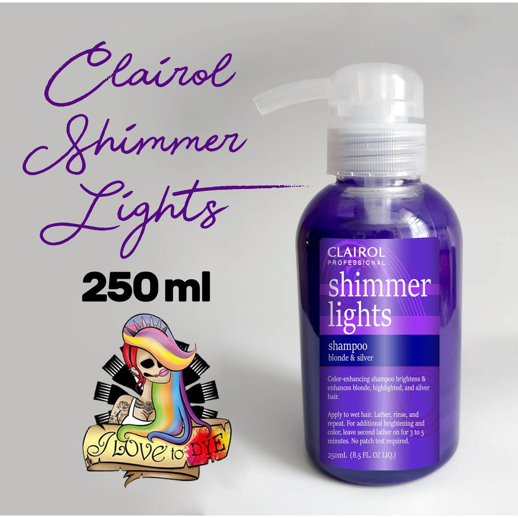 Clairol Shimmer Lights Purple Shampoo and Conditioner 250mL and 473 mL - ilovetodye