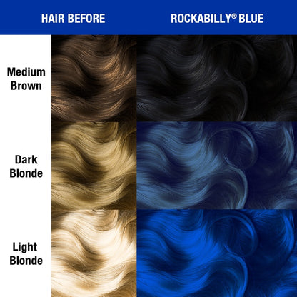 Rockabilly Blue ● Manic Panic  Semi-Permanent Blue Hair Dye - ilovetodye