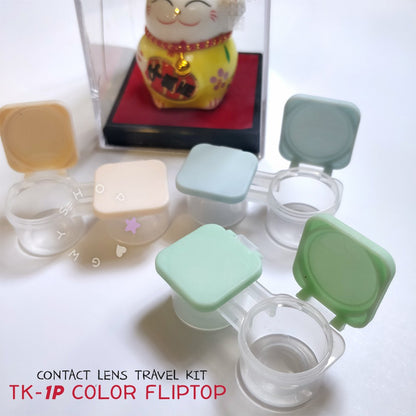 TK LC Color Fliptop Lens Case ☆ Contact Lens Travel Kit | Gwyshop