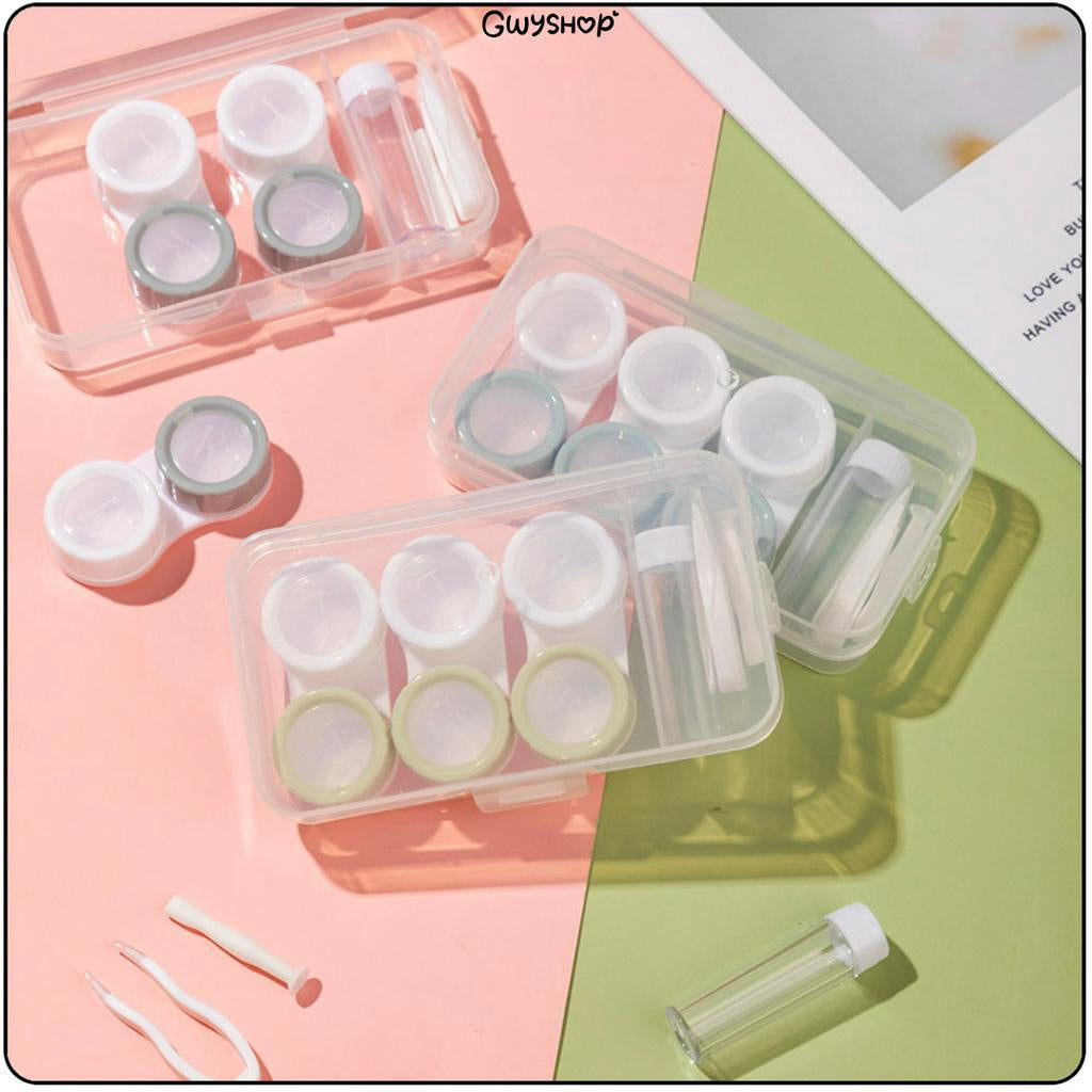 3 Pairs Circle Transparent ☆ Contact Lens Travel Kit | Gwyshop