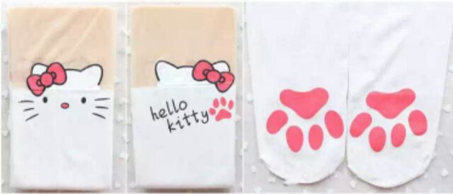 Hello Kitty (HK1) White Thigh High Stockings