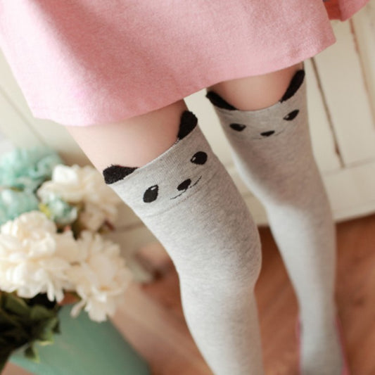 Panda Over the Knee Socks