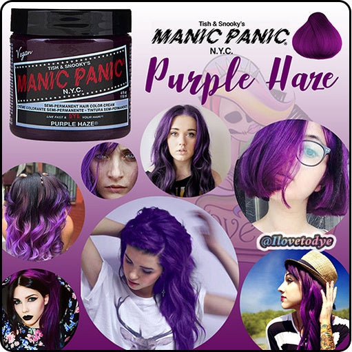 Purple Haze • Manic Panic  Semi-Permanent Purple Hair Dye - ilovetodye