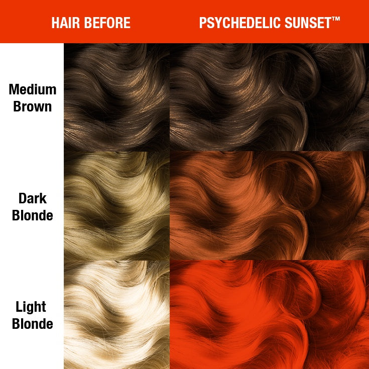 Psychedelic Sunset ● Manic Panic  Semi-Permanent Orange Hair Dye - ilovetodye