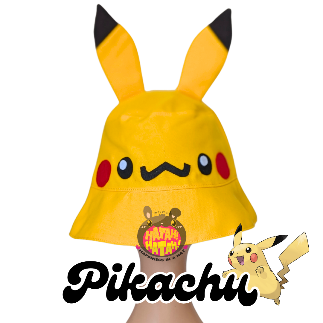 Pikachu Bucket Hat 𖹭 Hatah Hatah