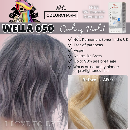 Wella Colorcharm Permanent Liquid Toners - 050 Cooling Violet