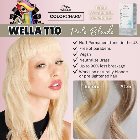 Wella Colorcharm Permanent Liquid Toners - T10 Ivory