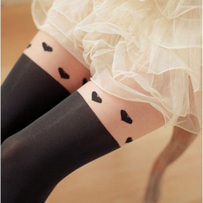 Black Hearts Stockings