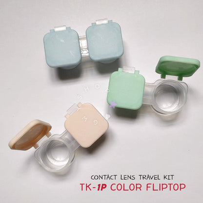 TK LC Color Fliptop Lens Case ☆ Contact Lens Travel Kit | Gwyshop