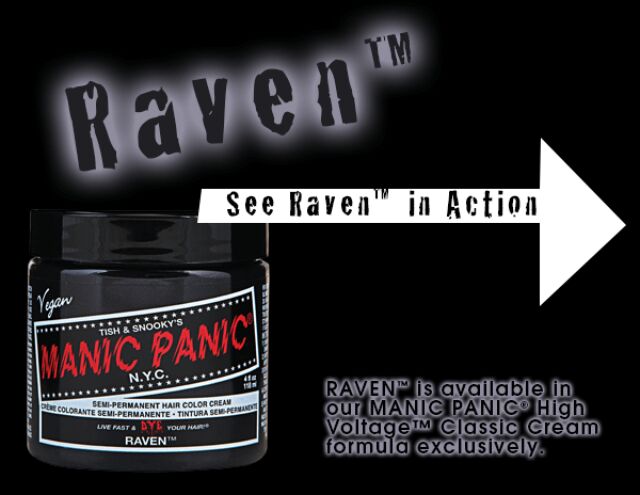 Raven ● Manic Panic Semi-Permanent Black Hair Dye - ilovetodye