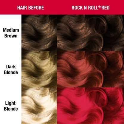 Rock n Roll Red ● Manic Panic  Semi-Permanent Red Hair Dye - ilovetodye