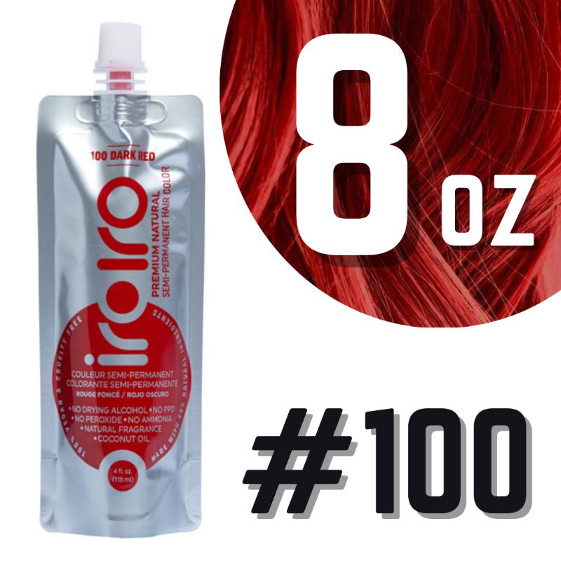 Iroiro 100 DARK RED Natural Vegan Cruelty-Free Semi-Permanent Hair Color