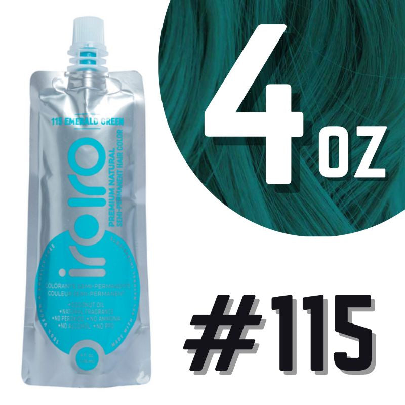 Iroiro 115 EMERALD GREEN Natural Vegan Cruelty-Free Semi-Permanent Hair Color