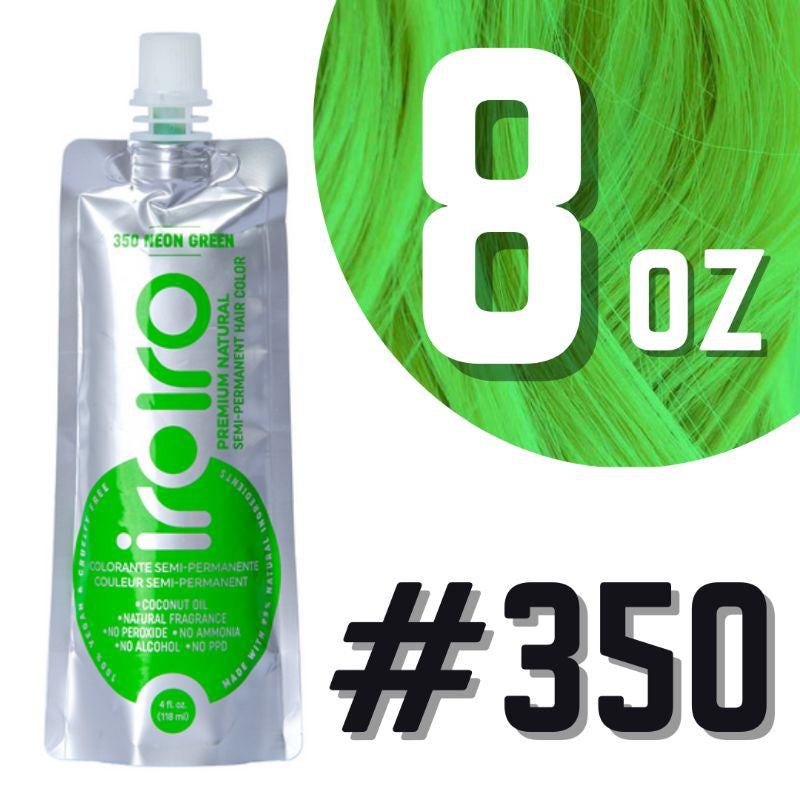 Iroiro 350 UV Reactive Neon Green Semi-Permanent Hair Color