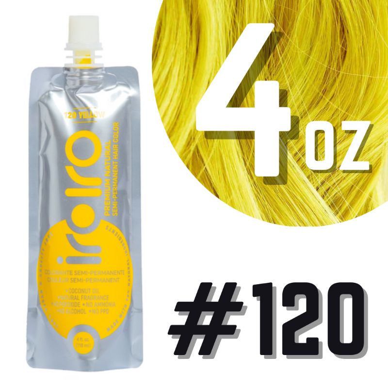 Iroiro 120 YELLOW Natural Vegan Cruelty-Free Semi-Permanent Hair Color