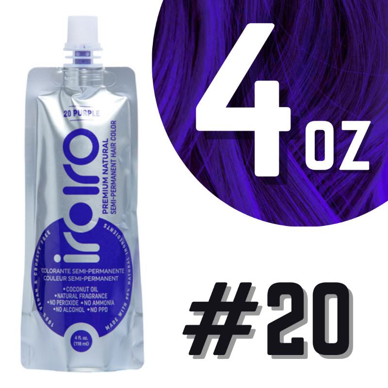 Iroiro 20 PURPLE Natural Vegan Cruelty-Free Semi-Permanent Hair Color