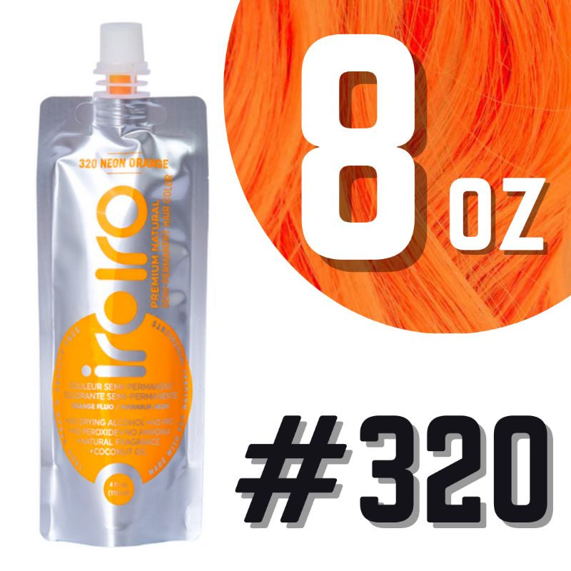 Iroiro 320 UV Reactive Neon Orange Semi-Permanent Hair Color