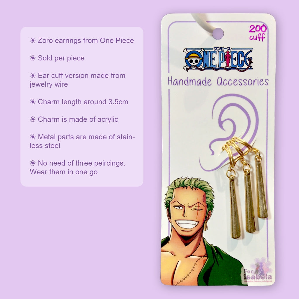 [For Isabela] Zoro Cosplay Earring Clip Cuff Genshin Impact Handmade