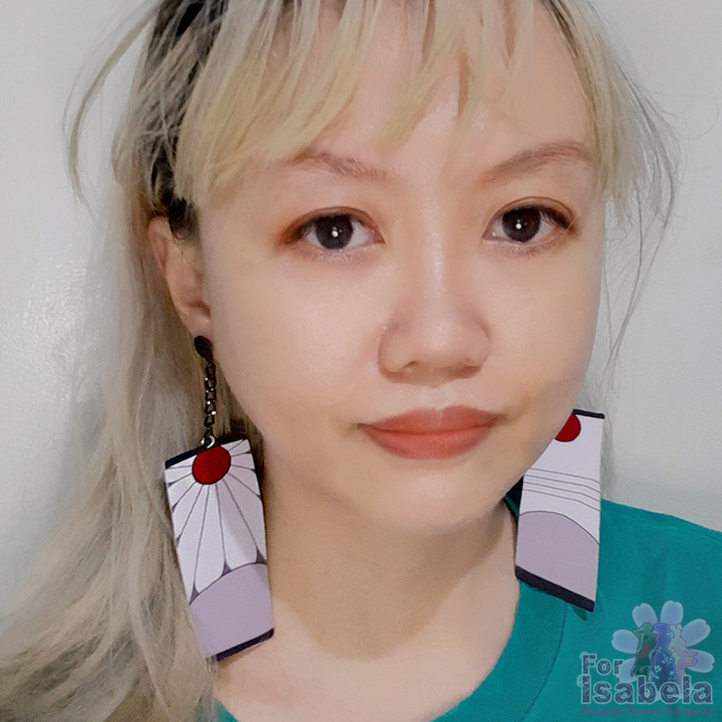 [For Isabela] Tanjiro Cosplay Earrings Demon Slayer Kimetsu no Yaiba Handmade