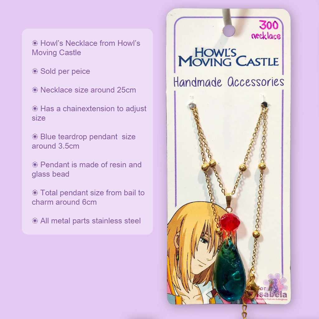 [For Isabela] Howl Cosplay Accessories Earrings and Necklace Howl_s Moving Castle Handmade