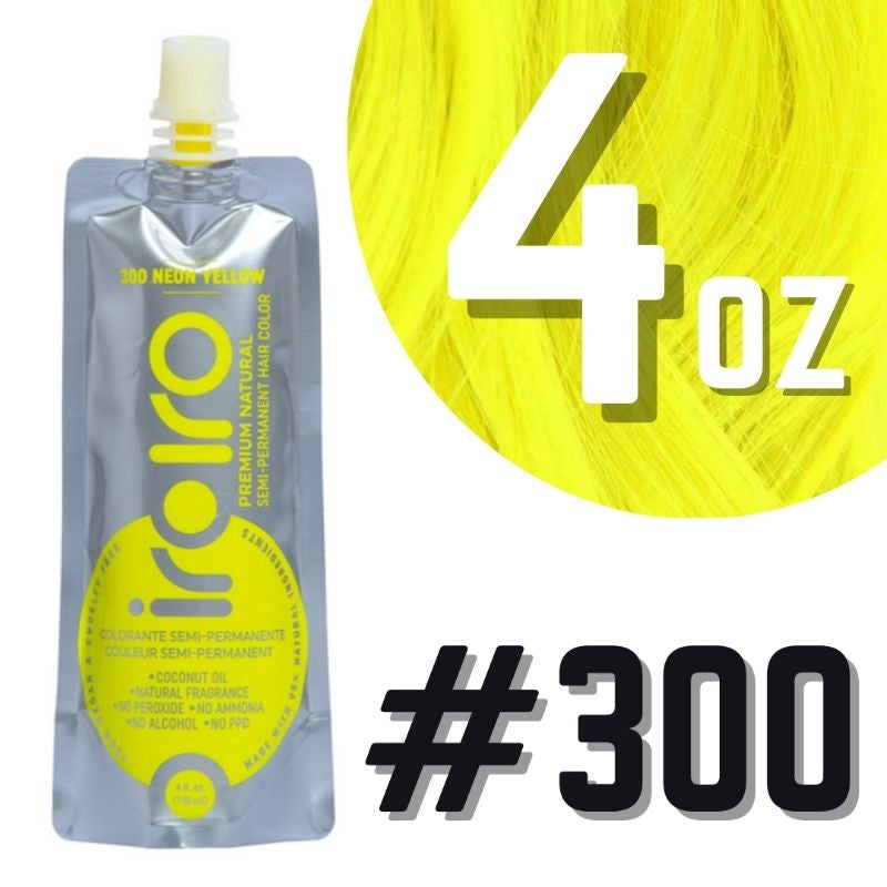 Iroiro 300 UV Reactive Neon Yellow Semi-Permanent Hair Color