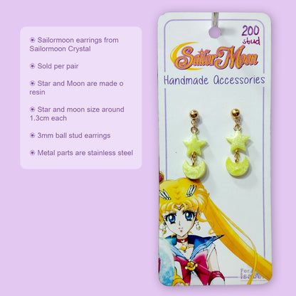 [For Isabela] Sailormoon Cosplay Earrings Sailormoo Eternal Sailormoon Crystal Handmade