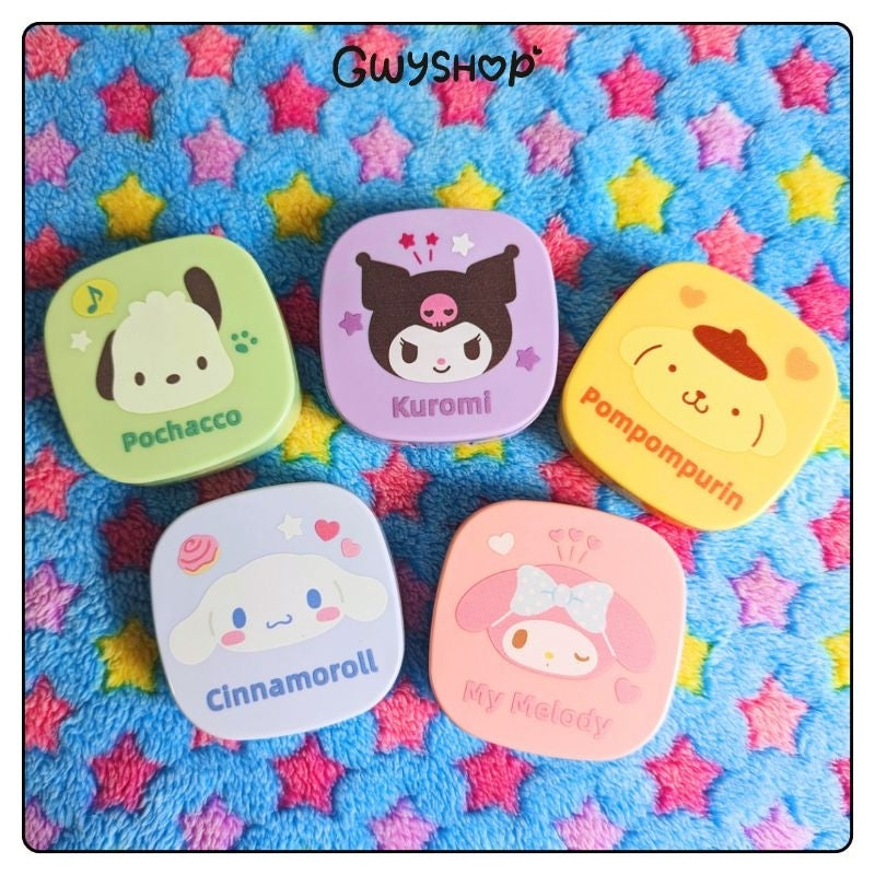 Sanrio Kuromi Pompompurin Pochacco My Melody Cinnamon Roll Contact Lens Travel Kit | Gwyshop