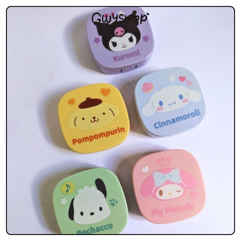 Sanrio Kuromi Pompompurin Pochacco My Melody Cinnamon Roll Contact Lens Travel Kit | Gwyshop