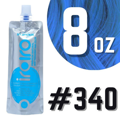 Iroiro 340 UV Reactive Neon Blue Semi-Permanent Hair Color