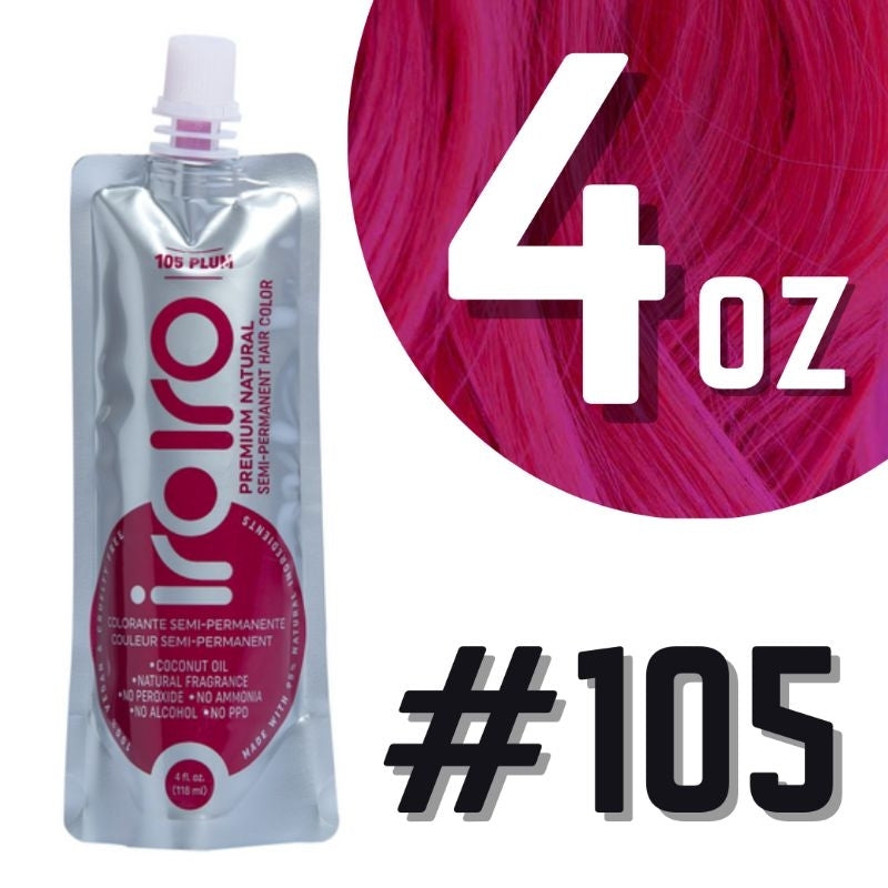 Iroiro 105 PLUM Natural Vegan Cruelty-Free Semi-Permanent Hair Color