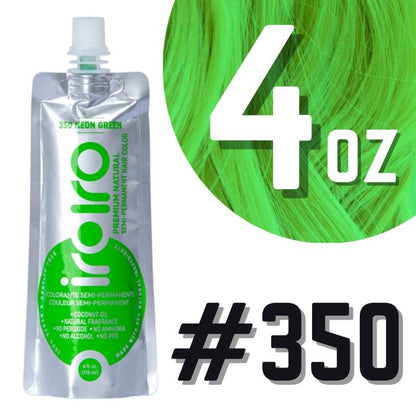 Iroiro 350 UV Reactive Neon Green Semi-Permanent Hair Color