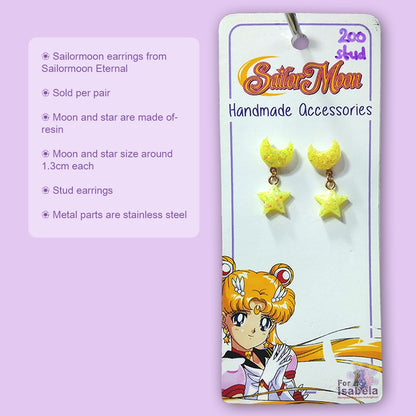 [For Isabela] Sailormoon Cosplay Earrings Sailormoo Eternal Sailormoon Crystal Handmade